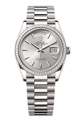 Day-Date 36 Oyster, 36 mm, white gold and diamonds, Silver 128399TBR