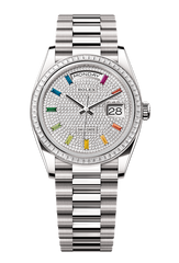 Day-Date 36 Oyster, 36 mm, white gold and diamonds, Diamond Paved 128399TBR