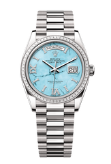 Day-Date 36 Oyster, 36 mm, white gold and diamonds, Turquoise 128399TBR