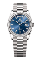 Day-Date 36 Oyster, 36 mm, white gold and diamonds, Ice Blue 128399TBR