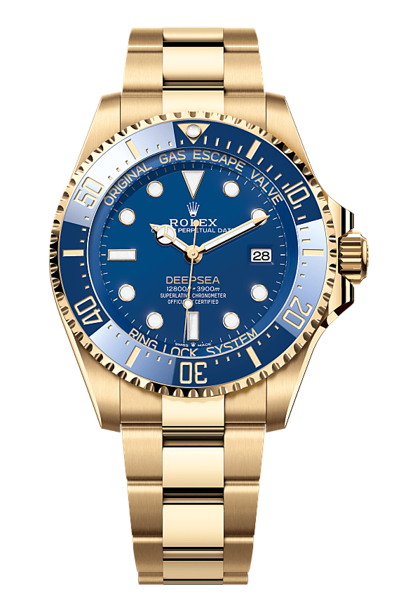 Rolex Deepsea Oyster, 44 mm, yellow gold, Blue 136668LB