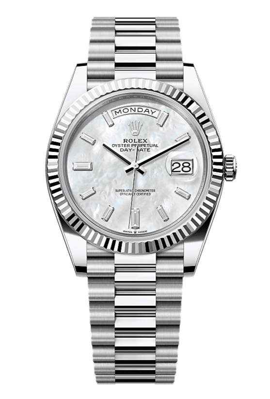 Day-Date 40 Oyster, 40 mm, platinum, Mother of Pearl 228236