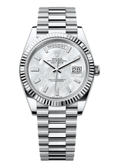 Day-Date 40 Oyster, 40 mm, platinum, Mother of Pearl 228236