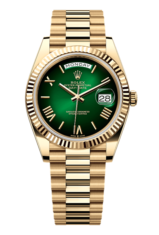 Day-Date 40 Oyster, 40 mm, yellow gold, Green 228238