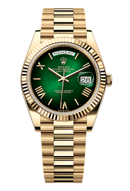 Day-Date 40 Oyster, 40 mm, yellow gold, Green 228238