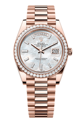 Day-Date 40 Oyster, 40 mm, Everose gold and diamonds, Mother of Pearl 228345RBR