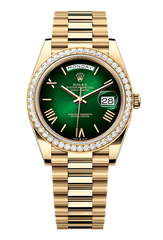 Day-Date 40 Oyster, 40 mm, yellow gold and diamonds, Green 228348RBR