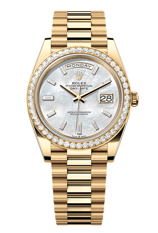 Day-Date 40 Oyster, 40 mm, yellow gold and diamonds, Mother of Pearl 228348RBR