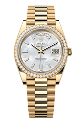 Day-Date 40 Oyster, 40 mm, yellow gold and diamonds, Mother of Pearl 228348RBR