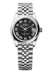 Rolex Oyster Perpetual Datejust 31 in Oystersteel features a bright black dial and a Jubilee bracelet 278240-Black 1