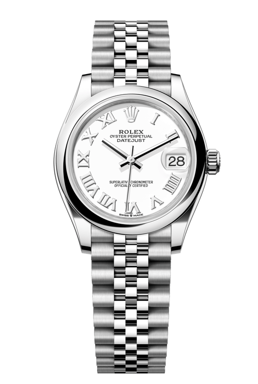 Rolex Oyster Perpetual Datejust 31 in Oystersteel features a white dial and a Jubilee bracelet 278240-White 1