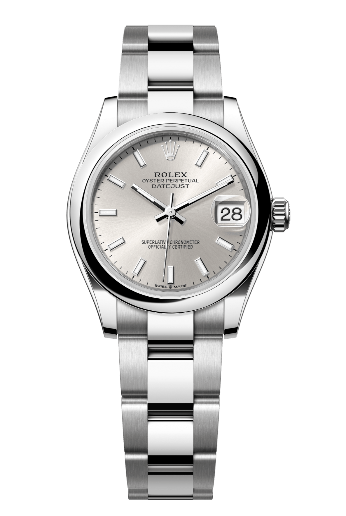 Rolex Oyster Perpetual Datejust 31 in Oystersteel features a silver dial and an Oyster bracelet 278240-Silver