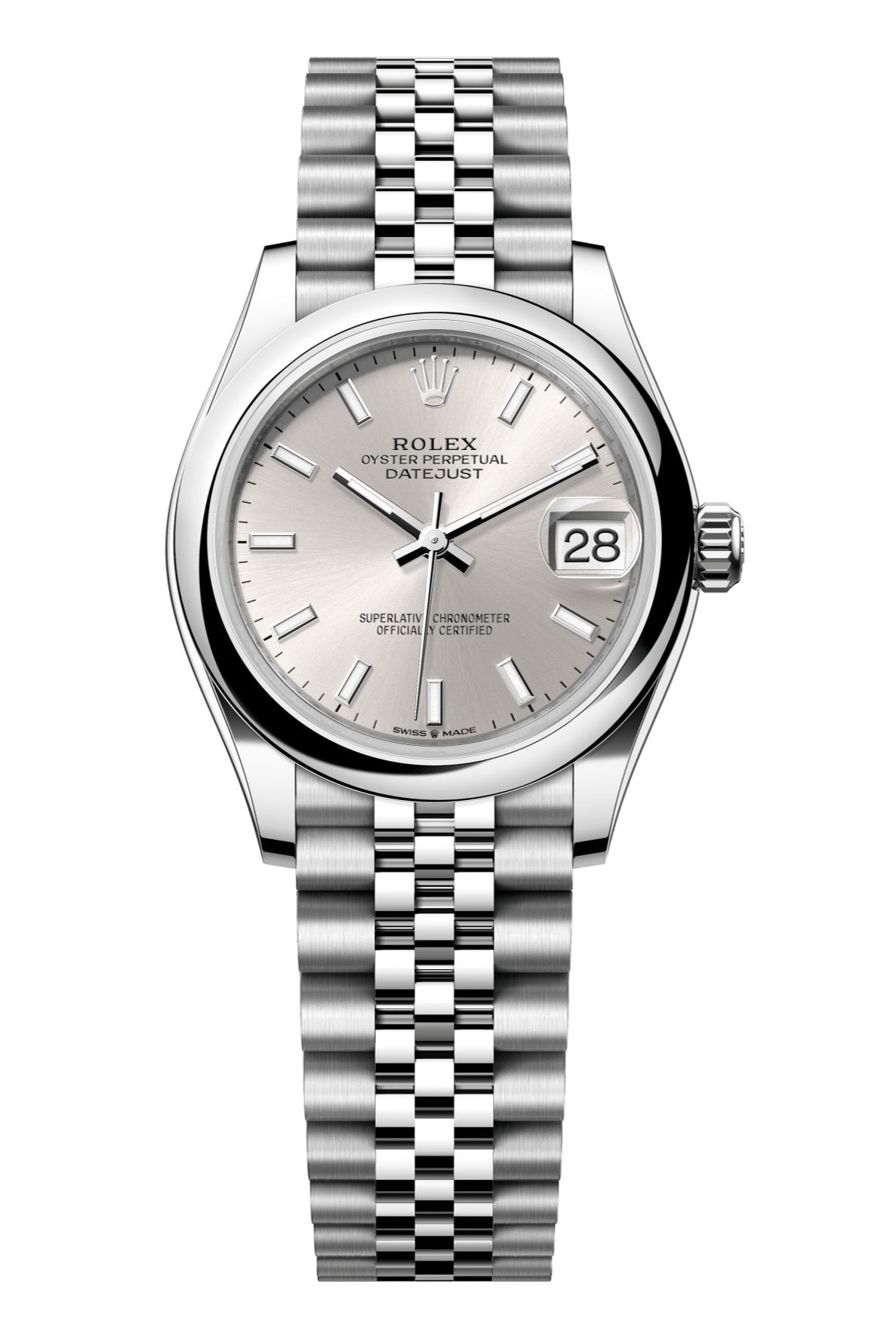 Rolex Oyster Perpetual Datejust 31 in Oystersteel features a silver dial and a Jubilee bracelet 278240-Silver 1