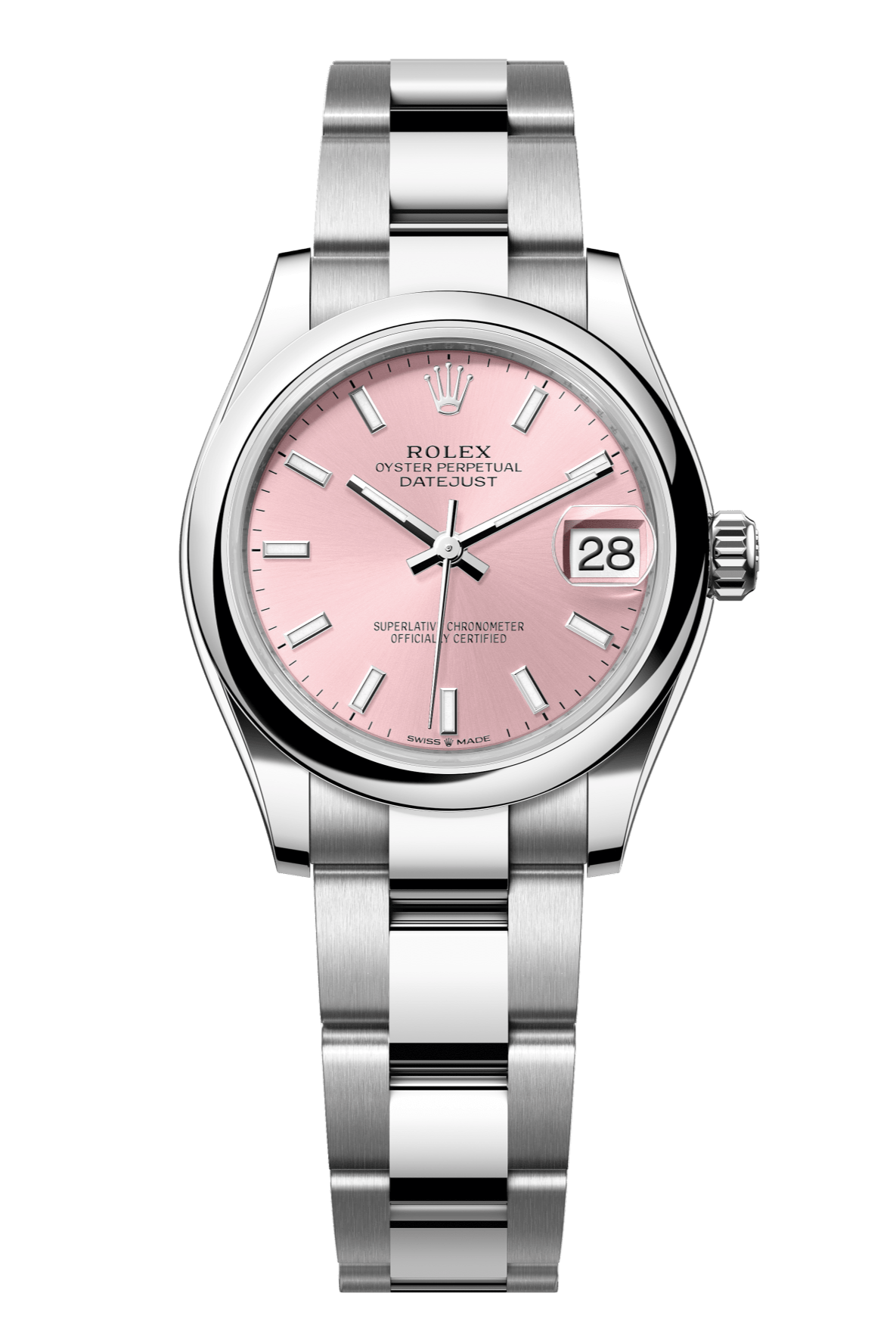 Rolex Oyster Perpetual Datejust 31 in Oystersteel features a pink dial and an Oyster bracelet 278240-Pink 1