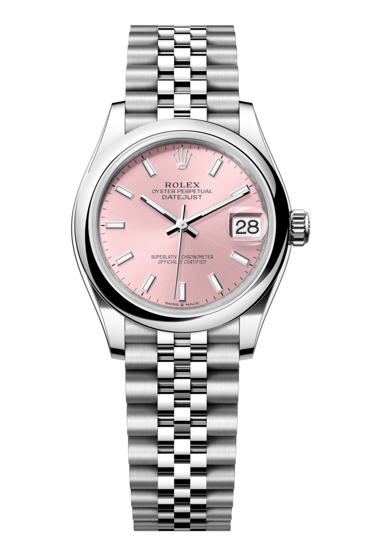 Rolex Oyster Perpetual Datejust 31 in Oystersteel features a pink dial and a Jubilee bracelet 278240-Pink 2