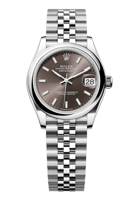 Rolex Oyster Perpetual Datejust 31 in Oystersteel features a dark grey dial and a Jubilee bracelet 278240-Grey 1