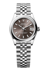 Rolex Oyster Perpetual Datejust 31 in Oystersteel features a dark grey dial and a Jubilee bracelet 278240-Grey 1