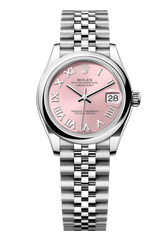 Rolex Oyster Perpetual Datejust 31 in Oystersteel features a pink dial and a Jubilee bracelet 278240-Pink