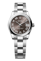 Rolex Oyster Perpetual Datejust 31 in Oystersteel features a dark grey dial and an Oyster bracelet 278240-Grey 2