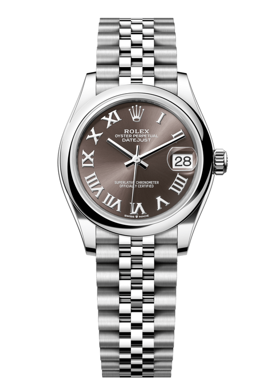 Rolex Oyster Perpetual Datejust 31 in Oystersteel features a dark grey dial and a Jubilee bracelet 278240-Grey 3