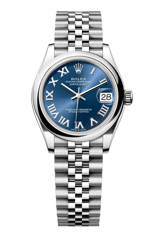 Rolex Oyster Perpetual Datejust 31 in Oystersteel features a bright blue dial and a Jubilee bracelet 278240-Blue