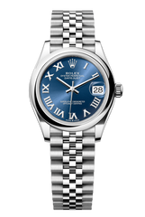 Rolex Oyster Perpetual Datejust 31 in Oystersteel features a bright blue dial and a Jubilee bracelet 278240-Blue