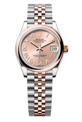 Rolex Oyster Perpetual Datejust 31 in Oystersteel and Everose gold features a rosé-colour dial and a Jubilee bracelet 278241-Rose Gold 2