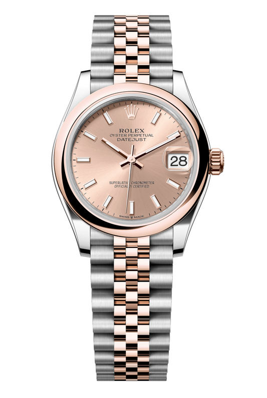 Rolex Oyster Perpetual Datejust 31 in Oystersteel and Everose gold features a rosé-colour dial and a Jubilee bracelet 278241-Rose Gold 3