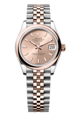 Rolex Oyster Perpetual Datejust 31 in Oystersteel and Everose gold features a rosé-colour dial and a Jubilee bracelet 278241-Rose Gold 3