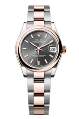 Rolex Oyster Perpetual Datejust 31 in Oystersteel and Everose gold features a slate dial and an Oyster bracelet 278241-Slate 1