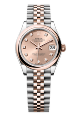 Rolex Oyster Perpetual Datejust 31 in Oystersteel and Everose gold features a rosé colour, diamond-set dial and a Jubilee bracelet 278241-Rose Gold 5