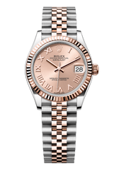 Rolex Oyster Perpetual Datejust 31 in Oystersteel and Everose gold features a rosé-colour dial and a Jubilee bracelet 278271-Rose Gold