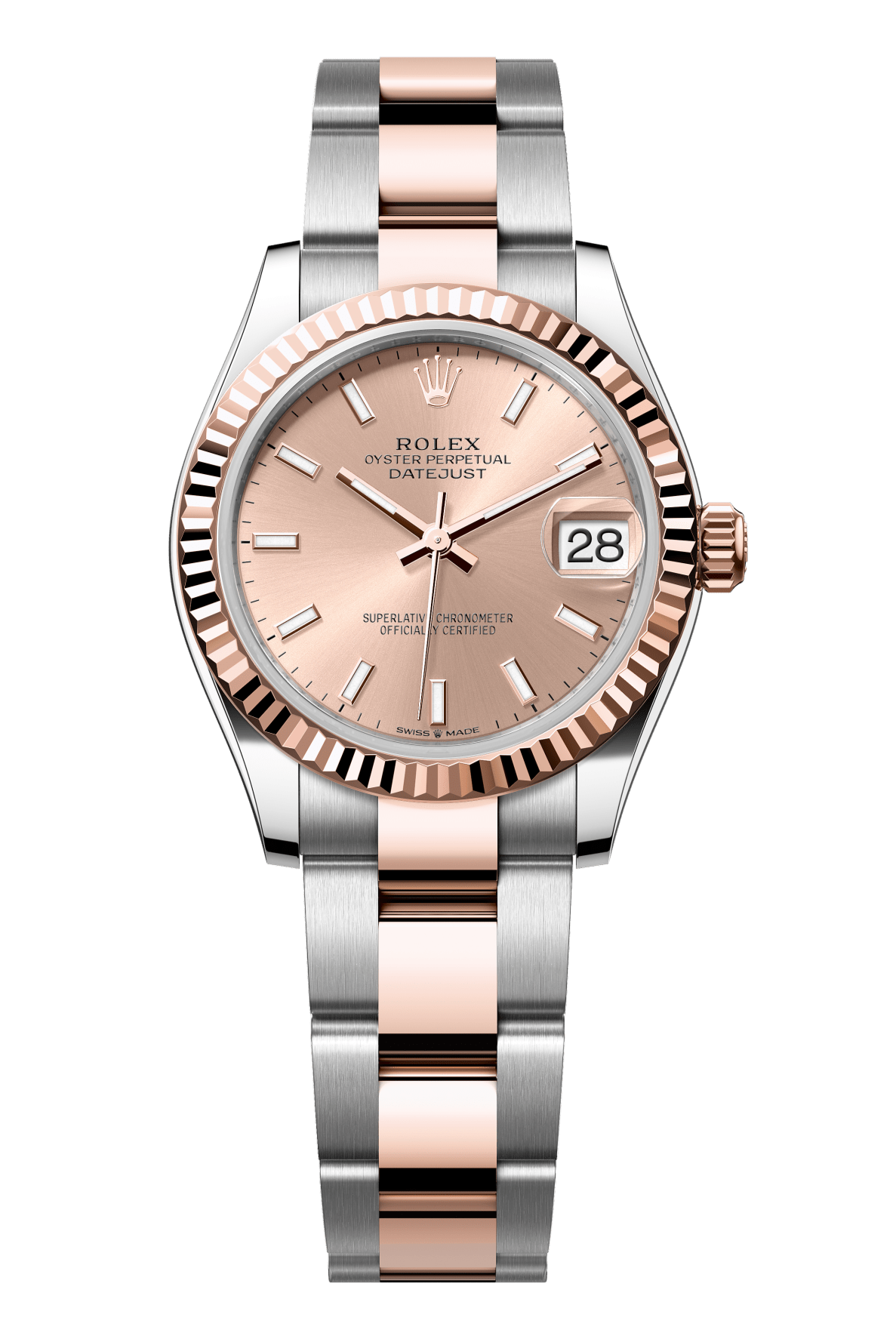 Rolex Oyster Perpetual Datejust 31 in Oystersteel and Everose gold features a rosé-colour dial and an Oyster bracelet 278271-Rose Gold 1