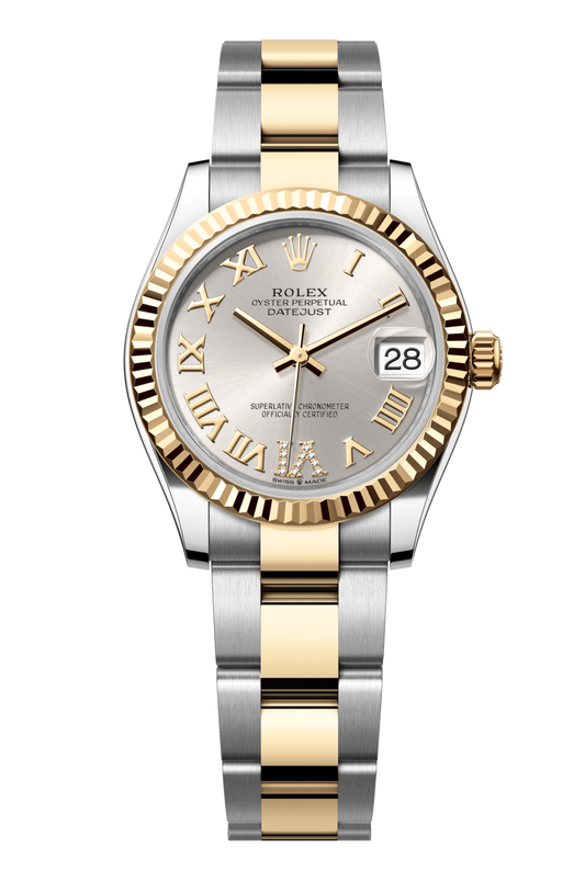 Rolex Oyster Perpetual Datejust 31 in Oystersteel and yellow gold features a silver, diamond-set dial and an Oyster bracelet 278273-Silver 1