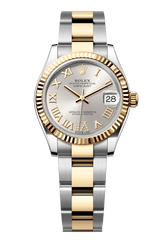 Rolex Oyster Perpetual Datejust 31 in Oystersteel and yellow gold features a silver, diamond-set dial and an Oyster bracelet 278273-Silver 1