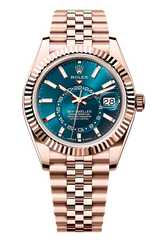 Sky-Dweller Oyster, 42 mm, Everose gold, Blue 336935