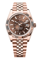 Sky-Dweller Oyster, 42 mm, Everose gold, Brown 336935