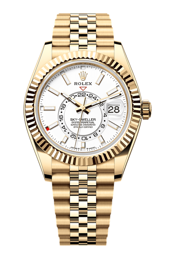 Sky-Dweller Oyster, 42 mm, yellow gold, White 336938