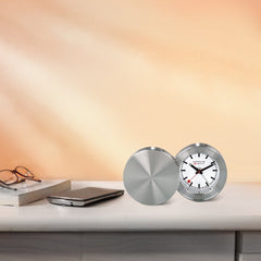 Table and Alarm clock Silver Coloured, 5 cm MSM.64410