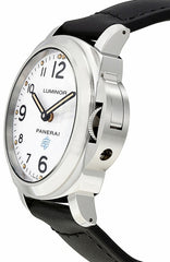 Panerai Luminor Base Logo Acciaio 44mm White Dial Men's Watch PAM00630