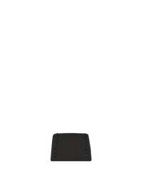 Black Rubberised Leather (Smooth) Slim Strap