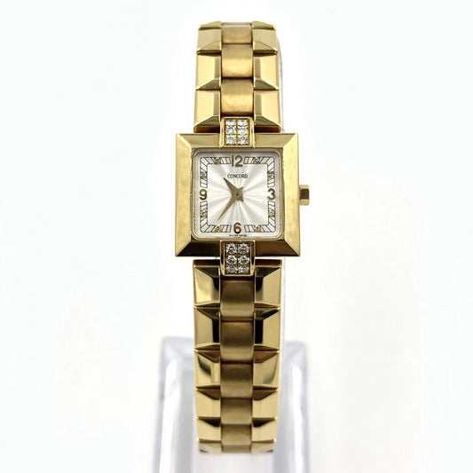 Concord lady 18k with diamond lugs and gold bracelet 1007092