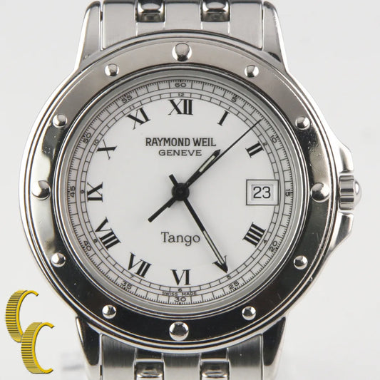 Raymond Weil Stainless Steel Geneve Tango Quartz Watch w/ Date Feature 5560