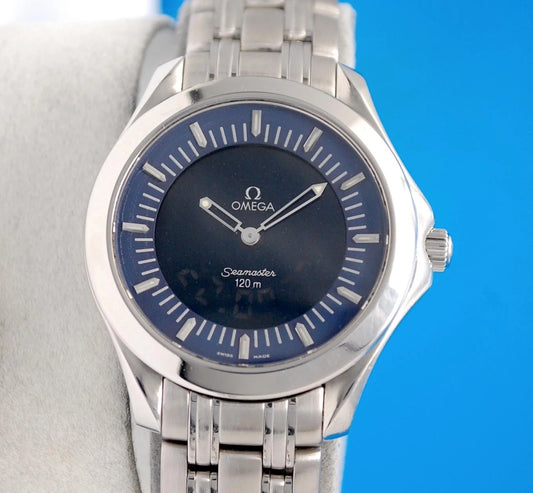 Mens Omega Seamaster Multifunction Digital Chronograph watch Blue Dial - 2521.81