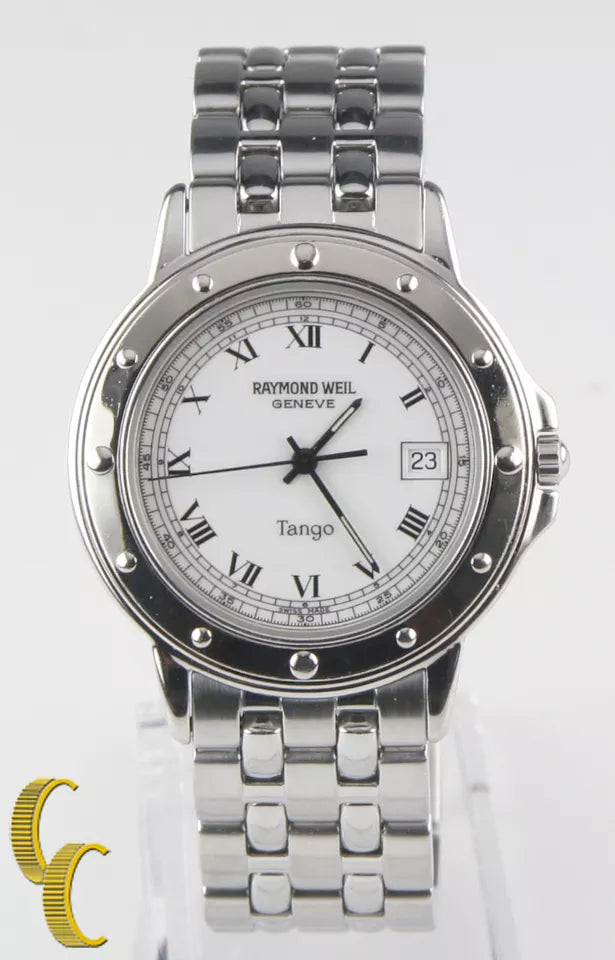 Raymond Weil Stainless Steel Geneve Tango Quartz Watch w/ Date Feature 5560