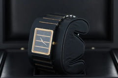 Concord Quartz Mariner SG Black And Gold Mens Watch 18k GOLD BEZEL