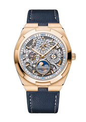 Overseas perpetual calendar ultra-thin skeleton 4300V/220R-B547 41.5 mm Pink Gold