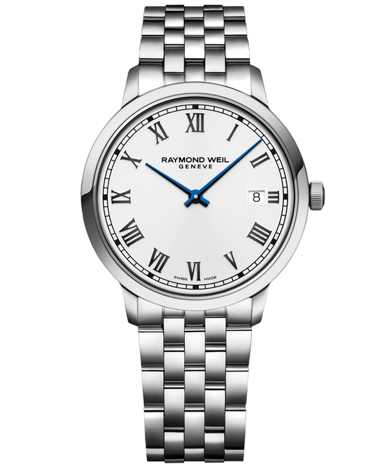 Toccata Men's Quartz White Dial Bracelet Watch, 39mm 5485-ST-00359