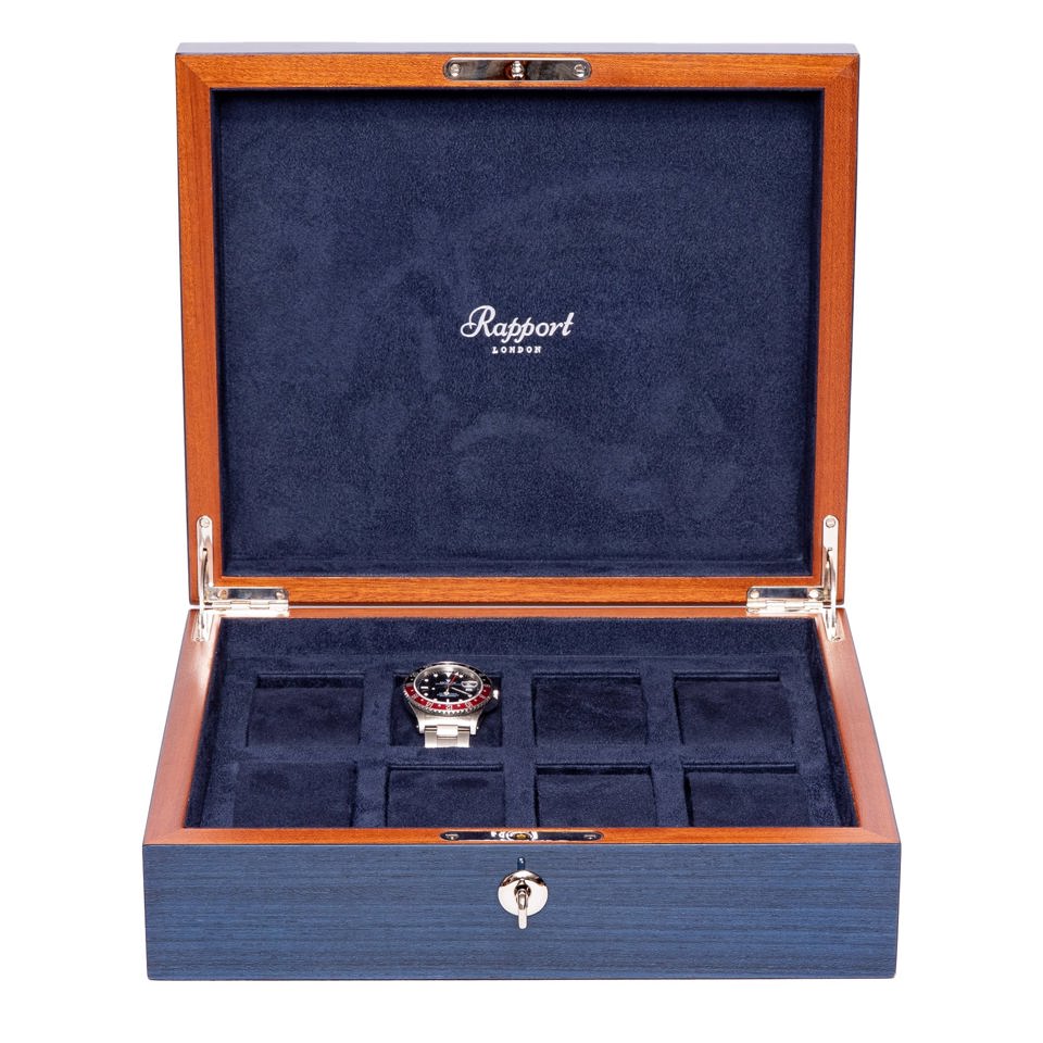 Heritage Chroma Eight Watch Box - Blue L403