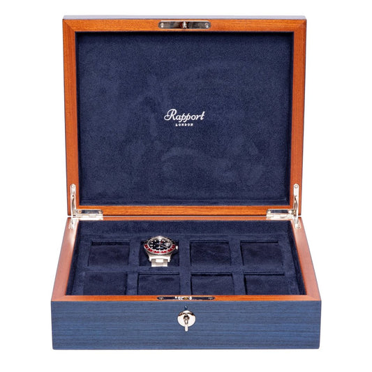 Heritage Chroma Eight Watch Box - Blue L403